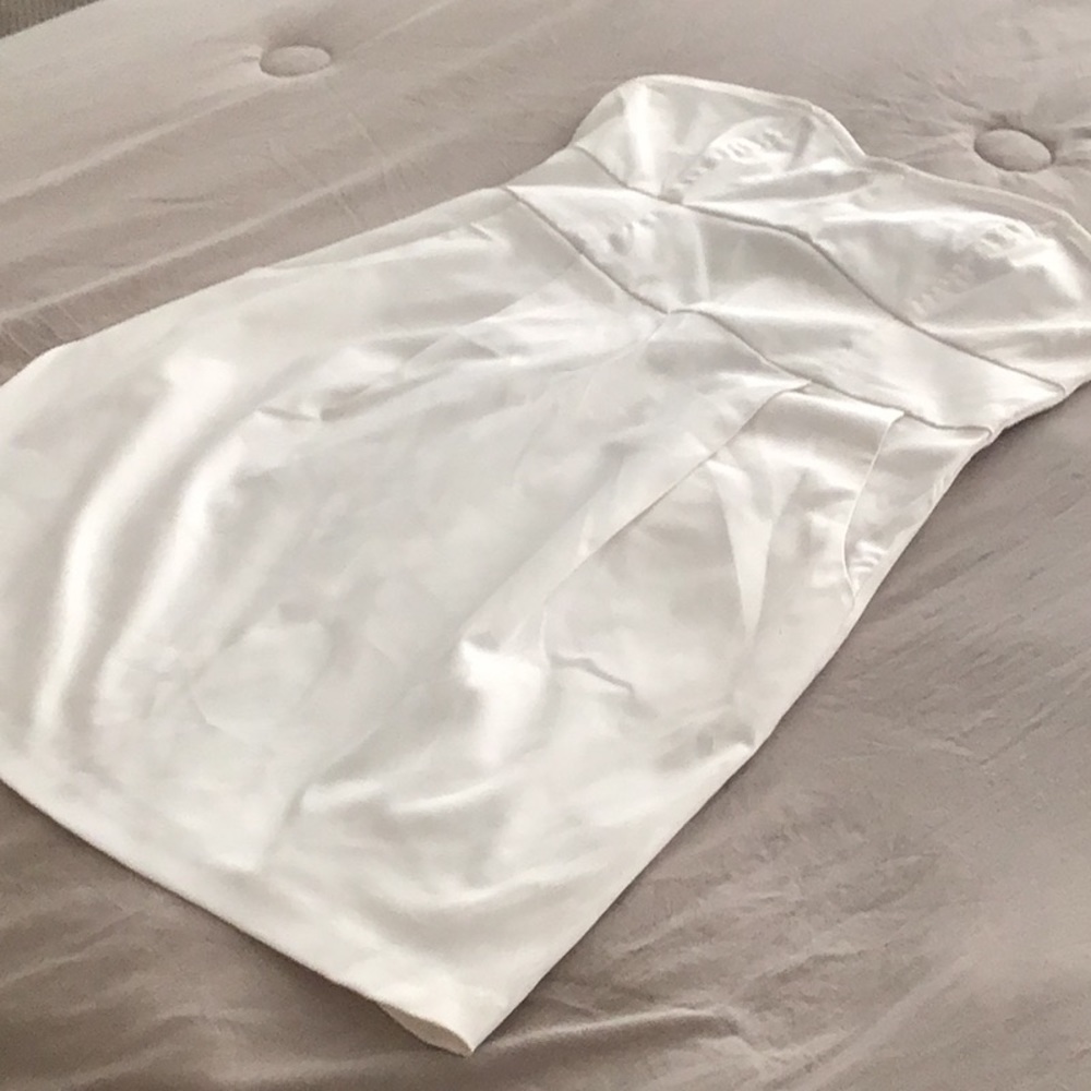 White silk dress